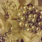 Pearl And Rhinestone Brooch Bouquet